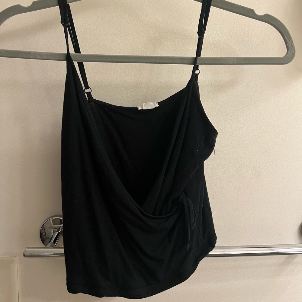 Front Cross VNeck Cropped Tank, adjustable straps